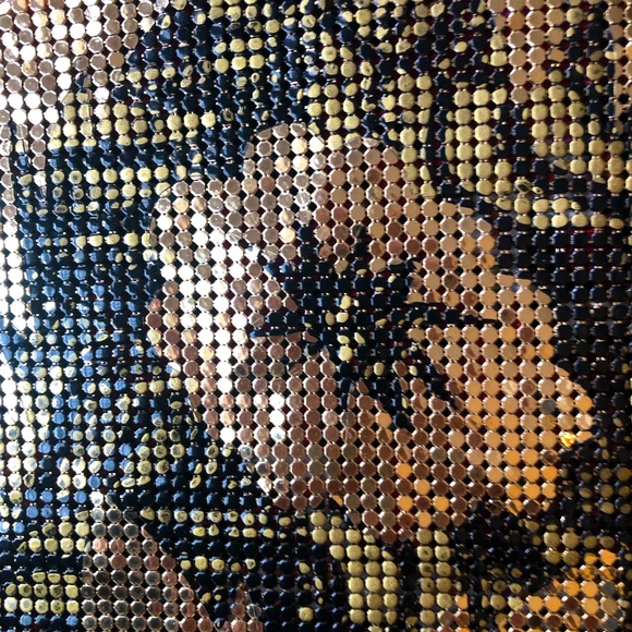 Douglas Ferguson c. 1980s handpainted metallic mesh bib Vintage Studio 54 - Picture 4 of 10